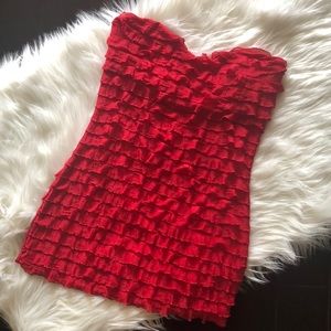 4/$12 Red Charlotte Russe Strapless Top